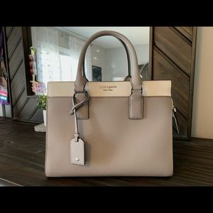White and Grey Kate Spade Purse